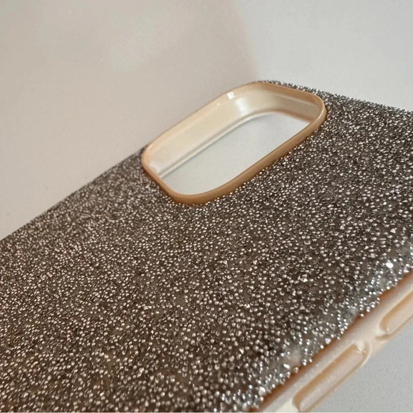SWAROVSKI- Phone Case- IPhone 15 Pro Max- Crystal- Ombré- Sparkle- Gold- Box - Picture 3 of 16